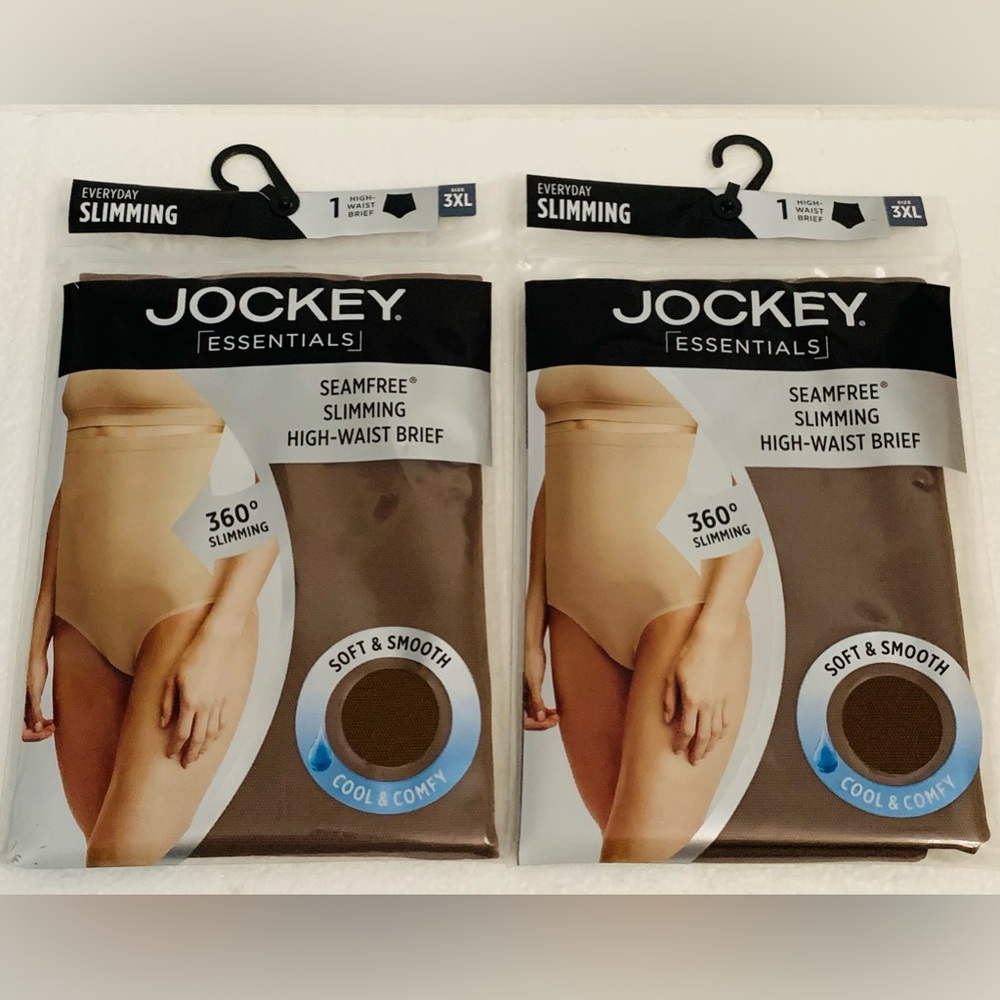 Jockey Essentials 3XL (2 packs) Women's Slimming High Waist Brief Coffee Brown
